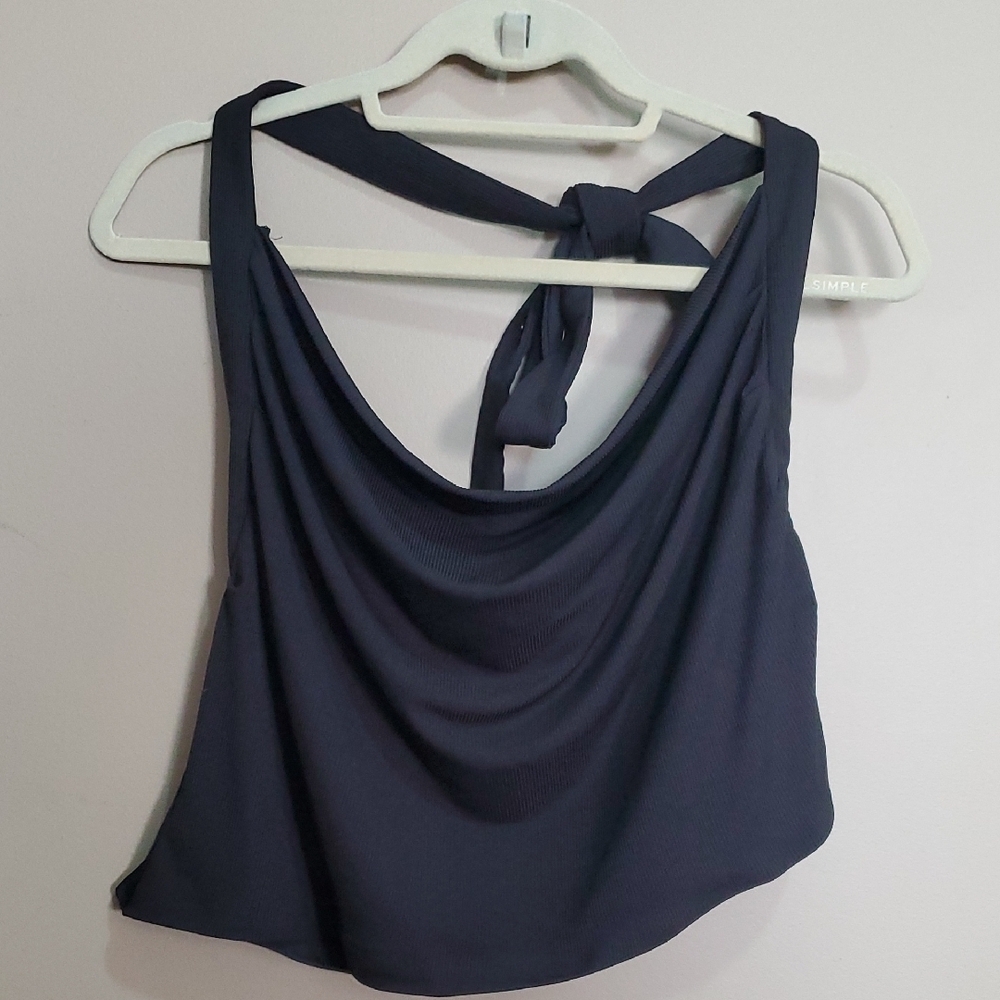 Elegant Black Women's Halter Top